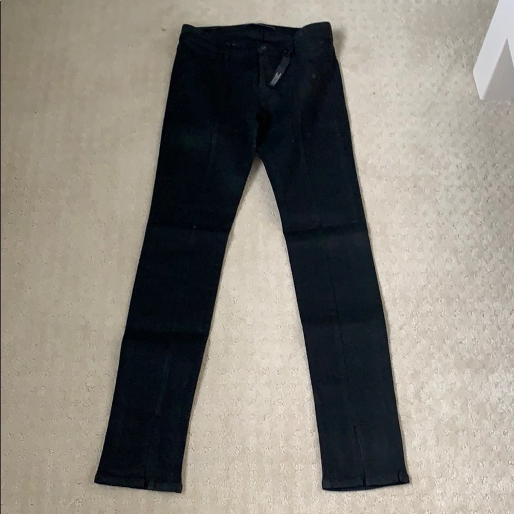 JBrand Vera Coat Steel Front Slit Skinny Jeans